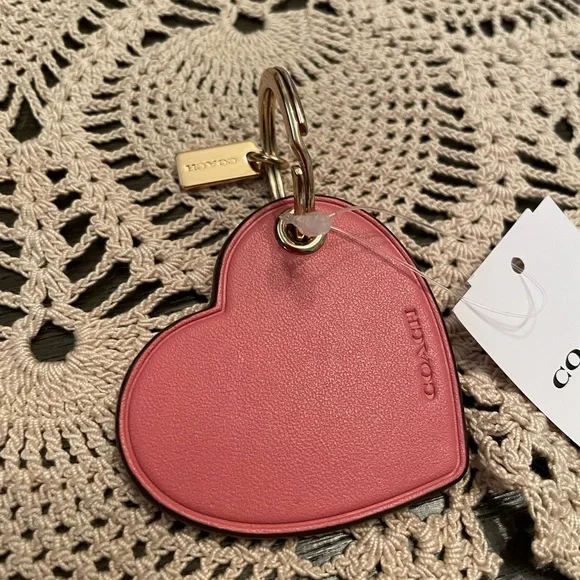 Coach NWT leather Heart charm - Picture 2 of 2